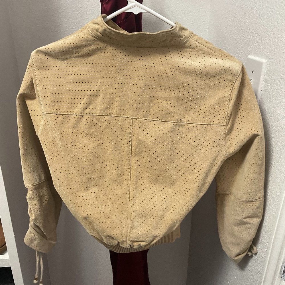 BEBE suede motorcycle jacket